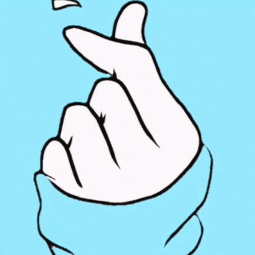an outline hand making the ok sign with the letter k on it