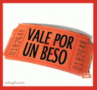 a blue bag tag that reads vale por un beso