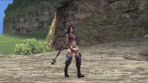 a woman in a video game wearing an armor