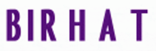 white and purple word that reads birhhat