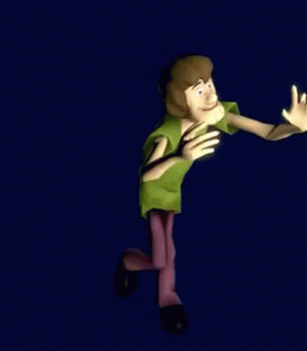 a cartoon image of a man in green and purple holding his arms out
