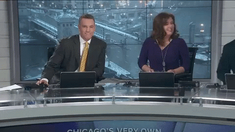 the chicago ivory's news team are seen at a station