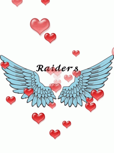 two winged hearts with a caption for radler's