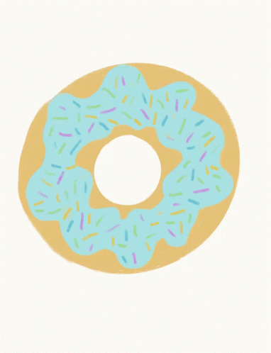 a large donut with lots of pastel sprinkles