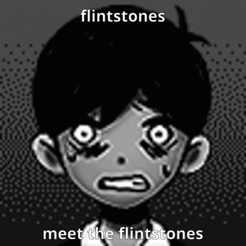 an animation with words that describe flintstones meet the flintstones