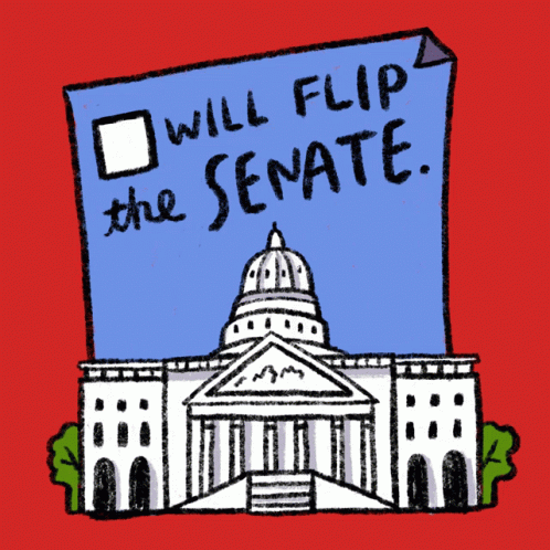cartoon image of the u capitol building with a large piece of paper in front
