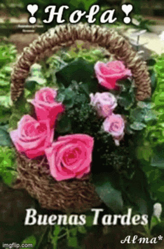 purple flowers in the center of a woven basket