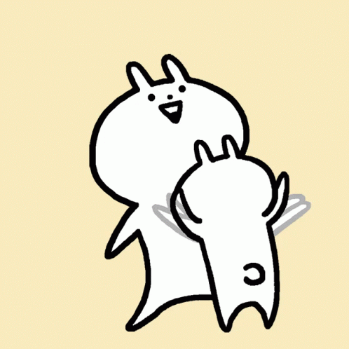 a line drawing of a cat hugging another cat with eyes closed
