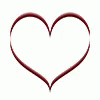 the outline of a heart, with two different lines