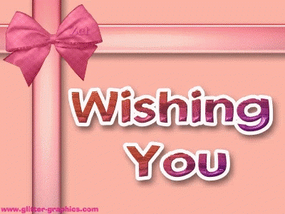 wishing you messages with purple ribbon and purple bow