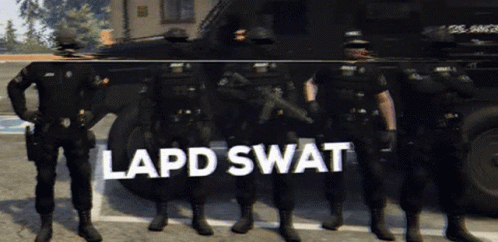 the front of the lapd swat is painted black