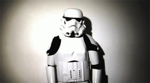 the storm trooper has no helmet on it