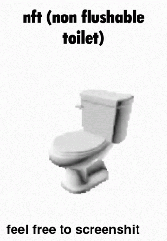 a poster of the toilet has no flushable toilet