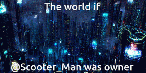 the word, the world if, scooter man was owned by an official engineer