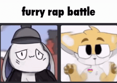 some type of meme that appears to be furry rap battle
