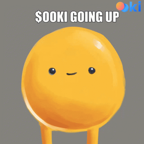 the image shows a blue cartoon character with caption saying, soki going up