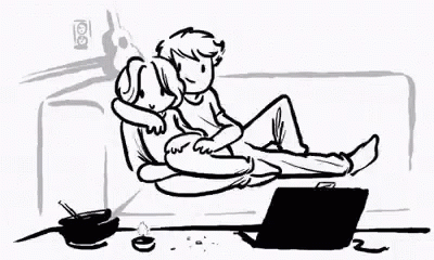 a cartoon boy on a couch with a remote