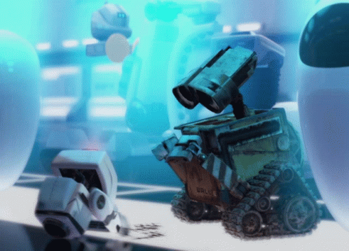lego technic figurines are displayed in an animated scene