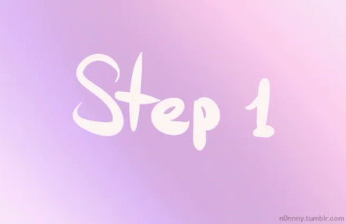 the word step is painted on a pink background
