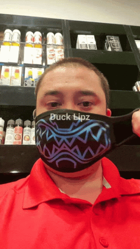 a person that is wearing a mask in a store