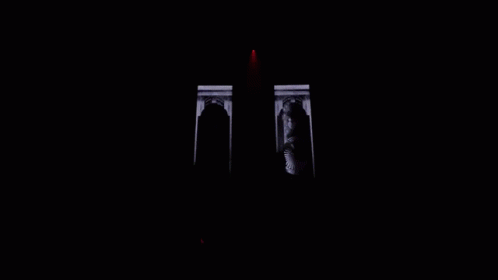a view of the towers in the dark with no one looking at them