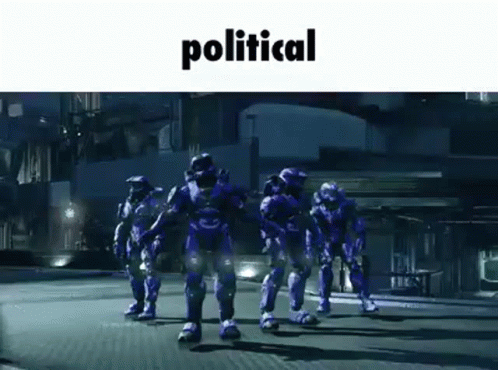 a group of robot action suits standing in the middle of a street