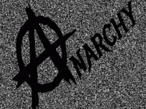 anarchy logo on grunge black on gray background
