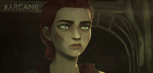 the face and eyes of a female character