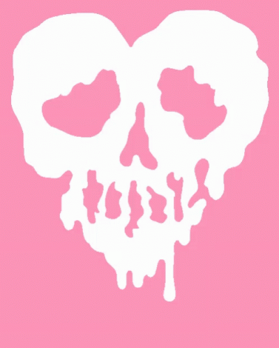 a close up of a skull that is on a purple background