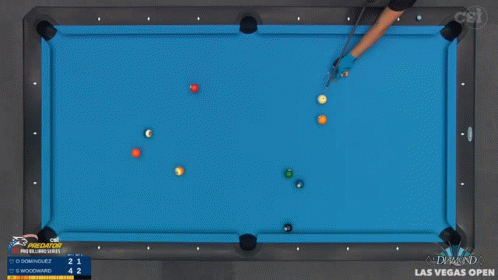 this video game features a pool ball and a billiard game