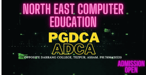 a neon sign advertising the next generation of computer education