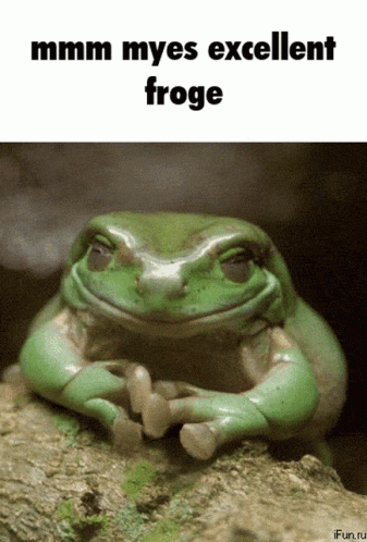 the cover of an english book about a frog