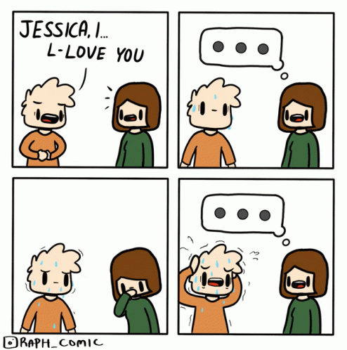 comic strip from the webpage of dessica, love you