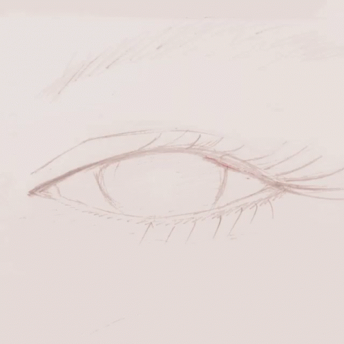 a drawing of the front eye of someone's eyes