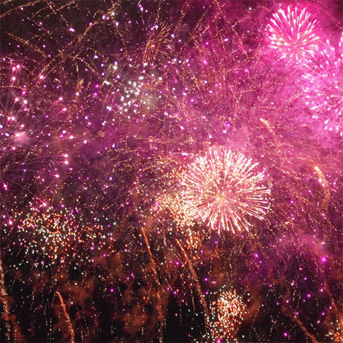 a number of fireworks in the sky