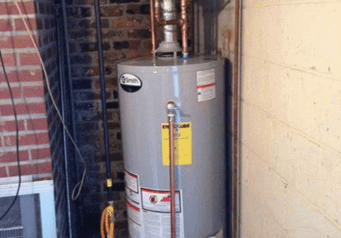 a gas water heater in an apartment