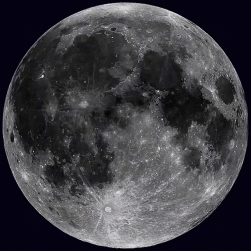 a black and white po of a large moon