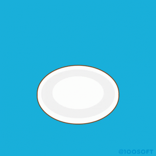 an empty plate that is sitting on a yellow surface