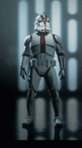 a figurine of the force trooper is seen