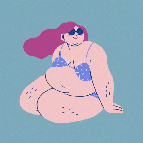 the girl with sunglasses sits on her stomach