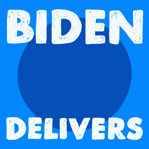a white and yellow design is in the shape of a giant ball with the words biden deliveries written across it