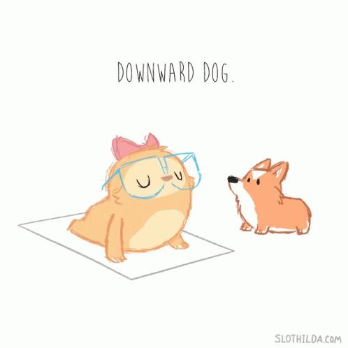 a drawing of a dog and cat sitting next to each other
