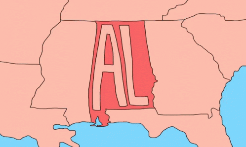 a map is shown with the letters al in blue