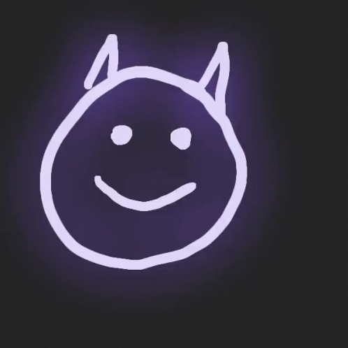 a smiley face in the middle of a dark background