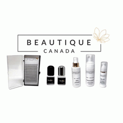 a women's beauty package with a flower