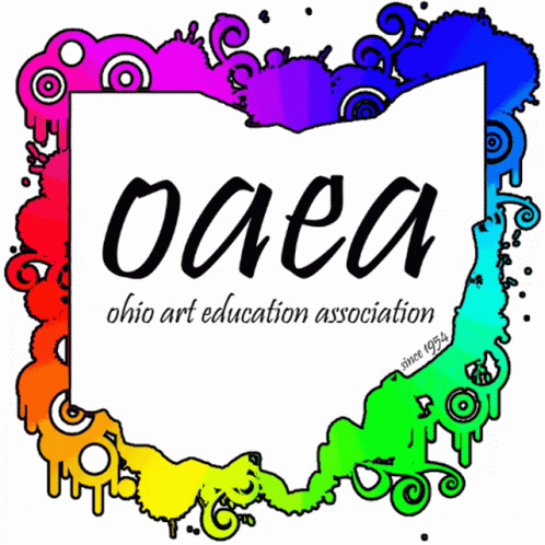 the word ocea on an elephant theme with a background of colorful images