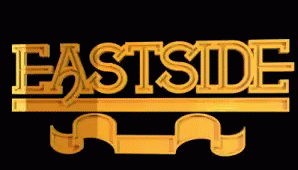 the logo for eastside on a black background