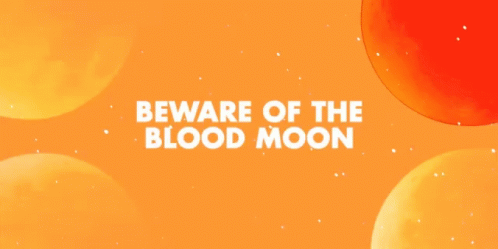 an animated title from beware of the  moon