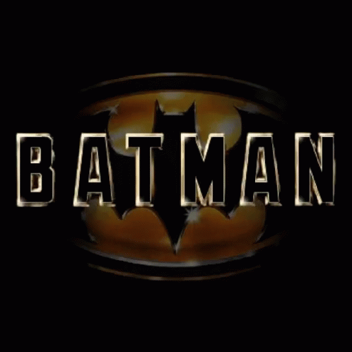 the logo for batman in a dark background