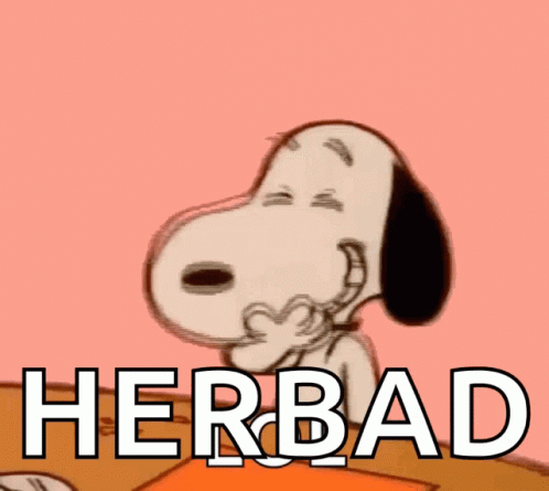 a cartoon character with a name that reads herbad